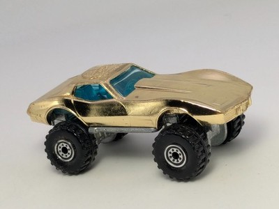 Vintage Hot Wheels Monster Vette Gold Chrome 20th Corvette Stingray 4x4