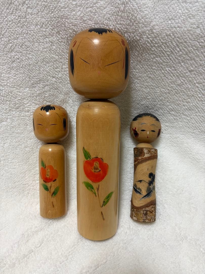 Creative Kokeshi Wooden Ornament Set Antique Showa Retro 30cm 20cm