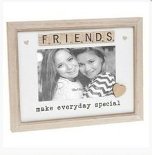 Image of Friends Scrabble Photo Frame 6x4" Gift Wood Effect Free Standing