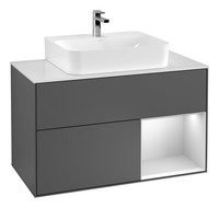Villeroy & Boch Finion Waschbeckenunterschrank FüR Becken Mittig Regal Rechts...
