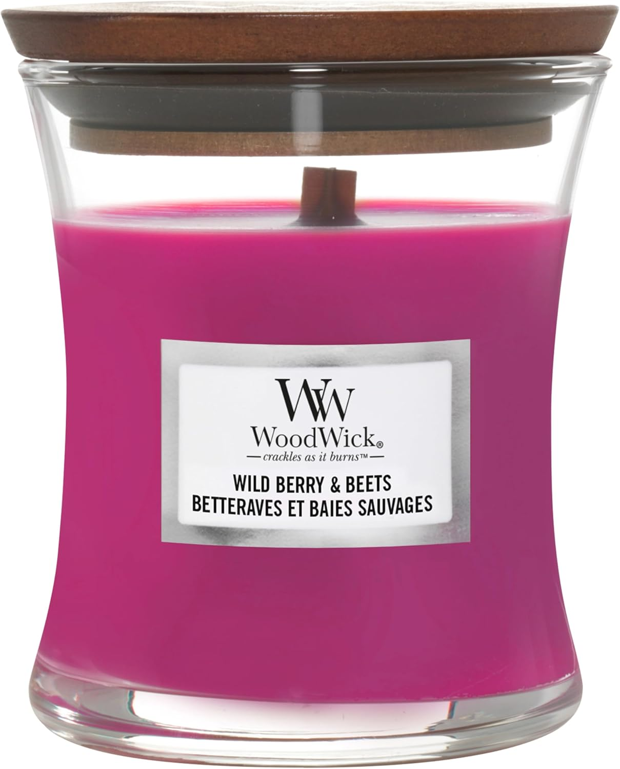 Scented Candle with Crackling Wick | Wild Berry & Beets Mini Hourglass Candle |