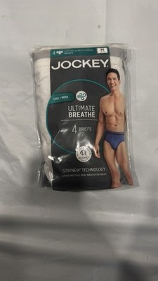 Jockey Men's 4 Pack Cotton Mesh Boxer Briefs - Size Medium