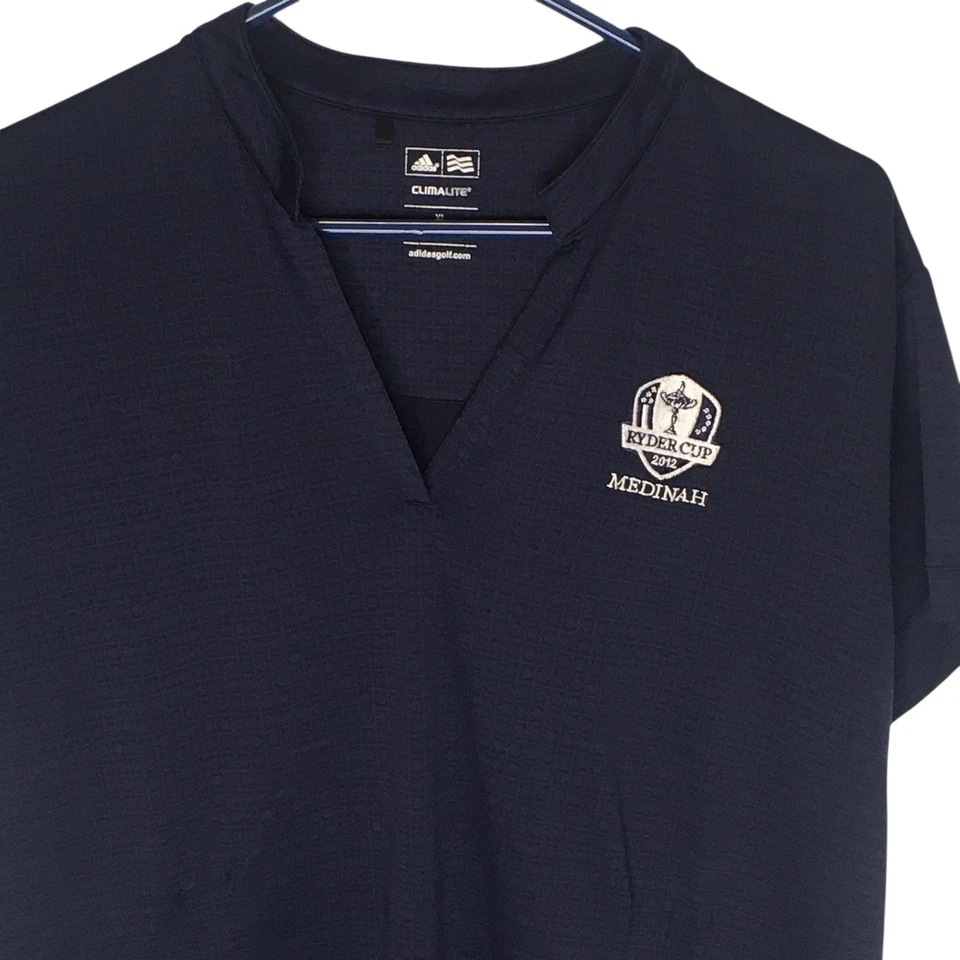Camisa polo de golf Ryder Cup Medinah 2012 para hombre XL azul marino PGA Adidas aire libre Foto 2 de 4