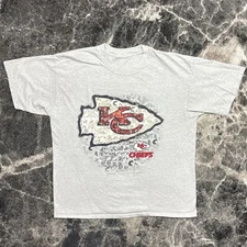 Vintage Kansas City Chiefs Shirt Mens XL 90s Y2K Arrowhead Logo Football KC NFL