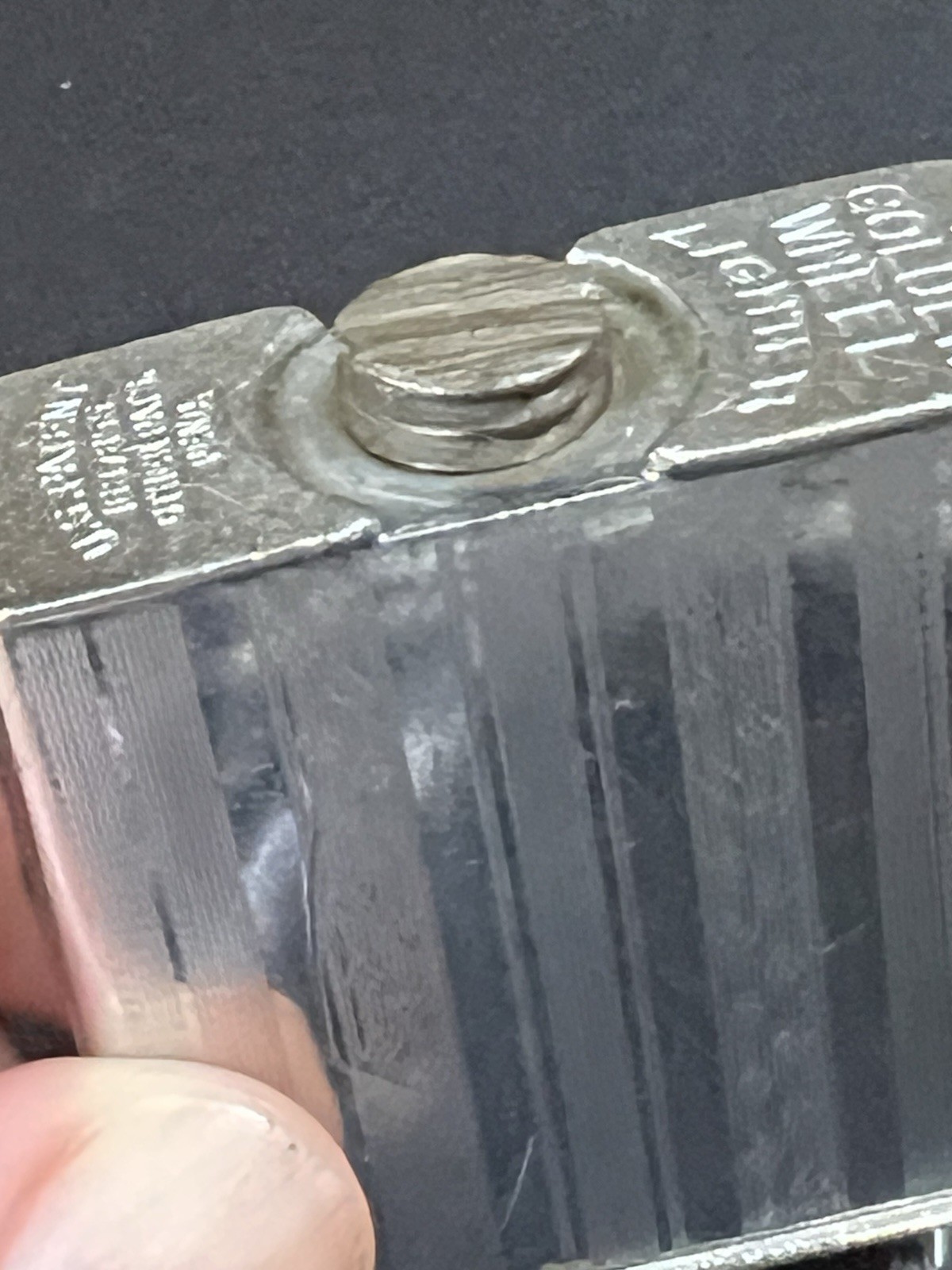 Vintage 1930 GOLDEN WHEEL LIFT Arm Watch Pocket Lighter Art Deco