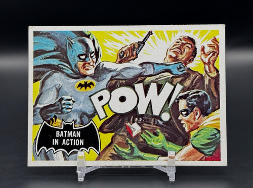 1966 Topps Batman Black Bat #15 Batman in Action — Raw