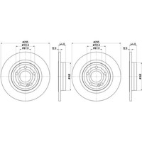 2X Hella Bremsscheiben 295Mm Hinten Passend FüR Mercedes A-KLASSE B-KLASS