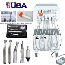 Portable Dental Mobile Delivery Unit System Air Compressor /Handpiece 4Holes