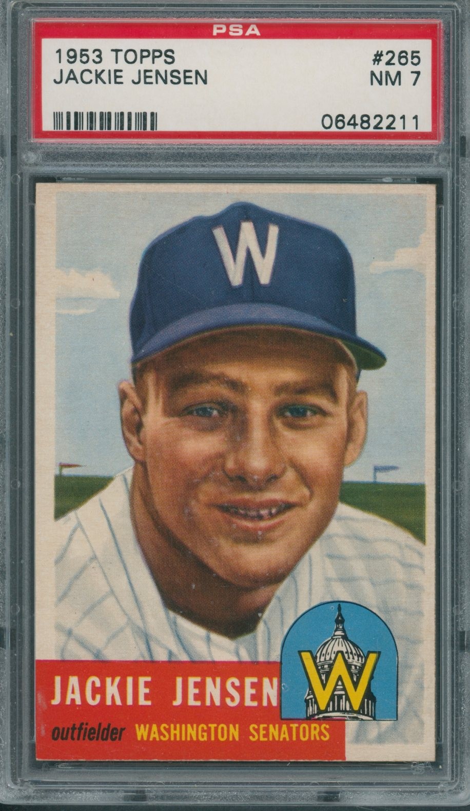 1953 Topps #265 Jackie Jensen PSA NM 7 *2211