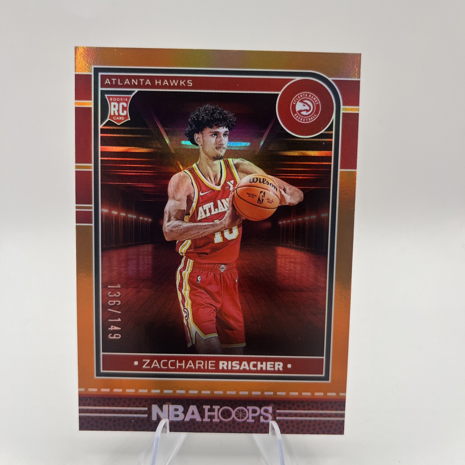 2024-25 Panini Nba Hoops - Rookies Zaccharie Risacher #231 Orange /149 (RC)