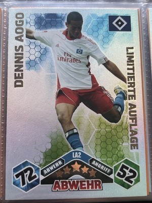 Topps Match Attax 2010/11 Bundesliga Limitierte Auflage LA2 Dennis Aogo