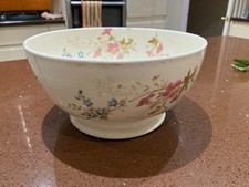 Antique Vintage Imperial Royal Bonn Germany Cream, Floral Bowl - 23 x 11.5cm