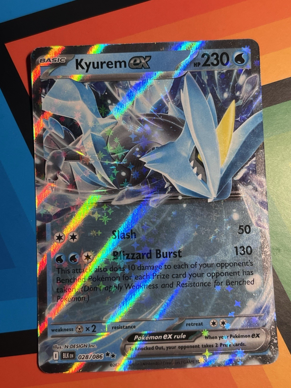 Kyurem ex 028/086 Sv: Black Bolt Holo NM Pokemon Card 2025 x1