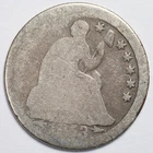 1853 Arrows Seated Liberty Silver Half Dime About Good (AG)