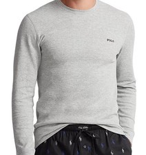 Original Mens Polo Ralph Lauren Waffle Knit Thermal Sleepwear Gray Large