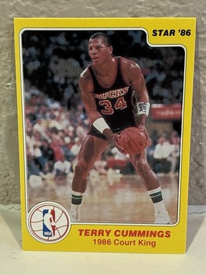 1986 Star Court Kings Terry Cummings Milwaukee Bucks #8 NRMT