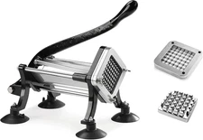 43204 Commercial Grade French Fry Cutter with Suction Feet, 1/2 Inch and 3/8 Inc