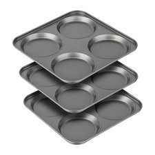 Tiawudi Muffin Top Pan, 4-Cup Hamburger Bun Pan, Large Whoopie Pies Pan