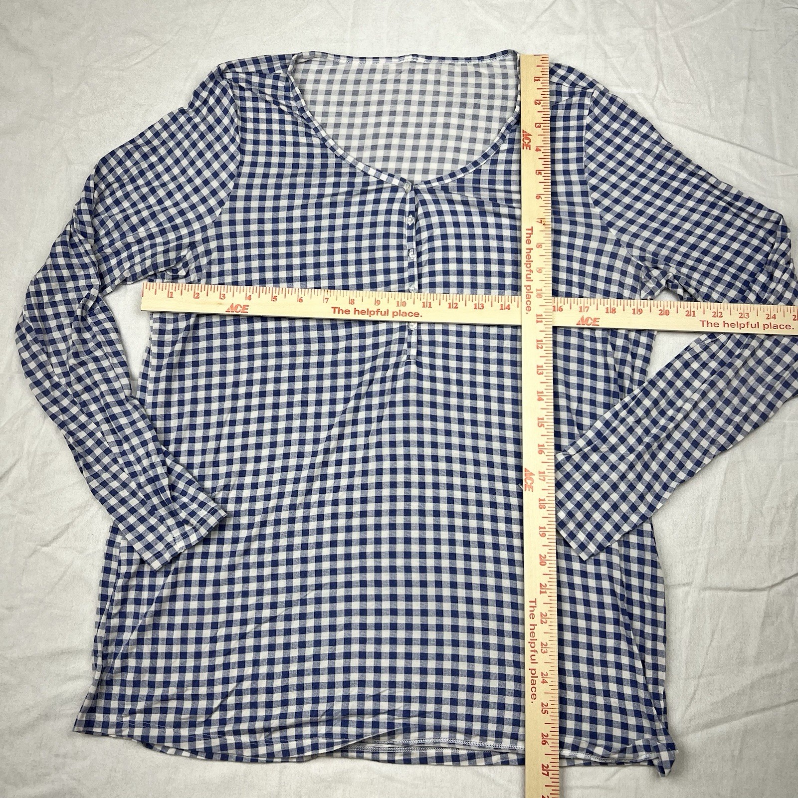 Gap Maternity Blue/White Gingham ModalPajama Set … - image 15