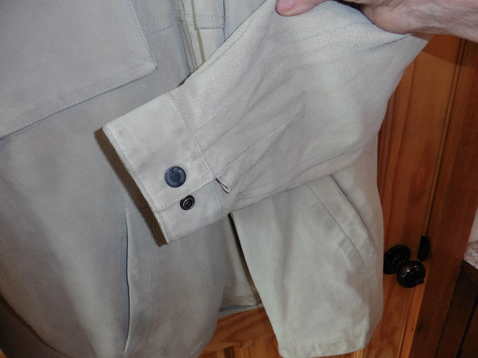 Wilsons Leather M. Julian Suede Leather Jacket Men XL Tan Western Southwest VTG - Image 2 of 4