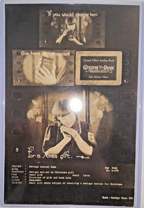 1920s Citizens Bank Central Ohio Silent Film Storyboard Ad Proof