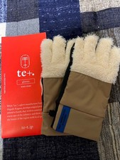 Te Fleece Gloves Beige Black Winter Outdoor Hand Warmers