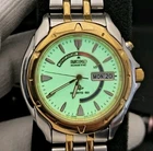 Vintage Seiko Kinetic 5M43-0B19 Sports 50 Luminous Dial New Capacitor 8"