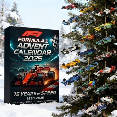 2025 F1 Formula Christmas Advent Calendar Home Decor Collect Pendant Fans Gift--
