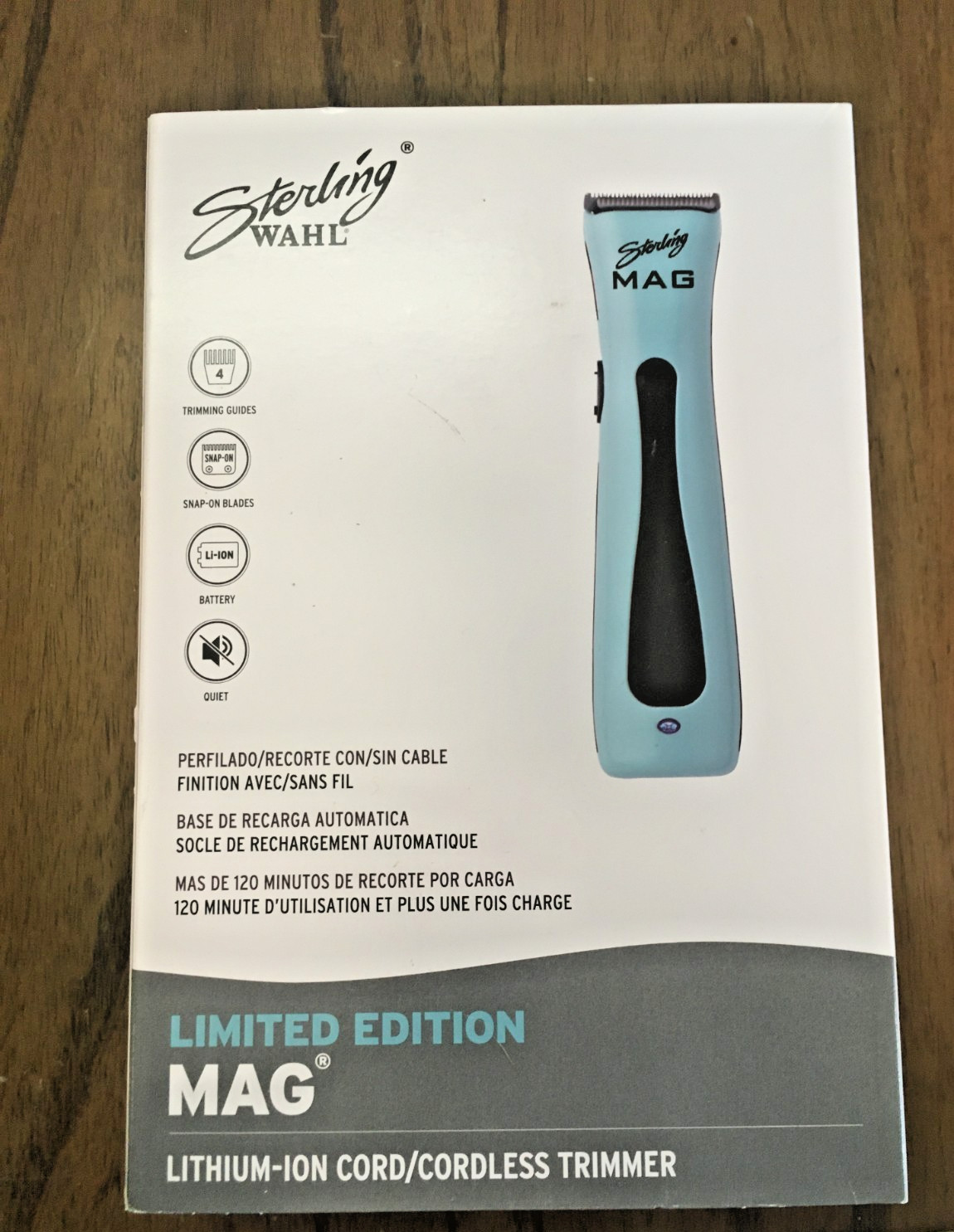 NEW Wahl Sterling Limited Edition Lithium-Ion Cord/Cordless Mag Trimmer Blue