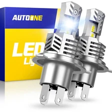 AUTOONE H4 9003 Headlights LED Bulbs Conversion Kits Super Bright White 6000K J