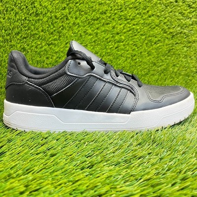 Adidas Entrap Low Mens Size 10 Core Black White Athletic Leather Shoes Sneakers