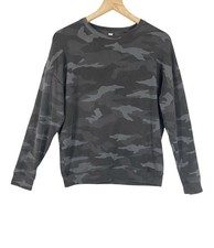 Athleta Studio to Street Camo Sweatshirt in Gray Black Camo Size Extra Small