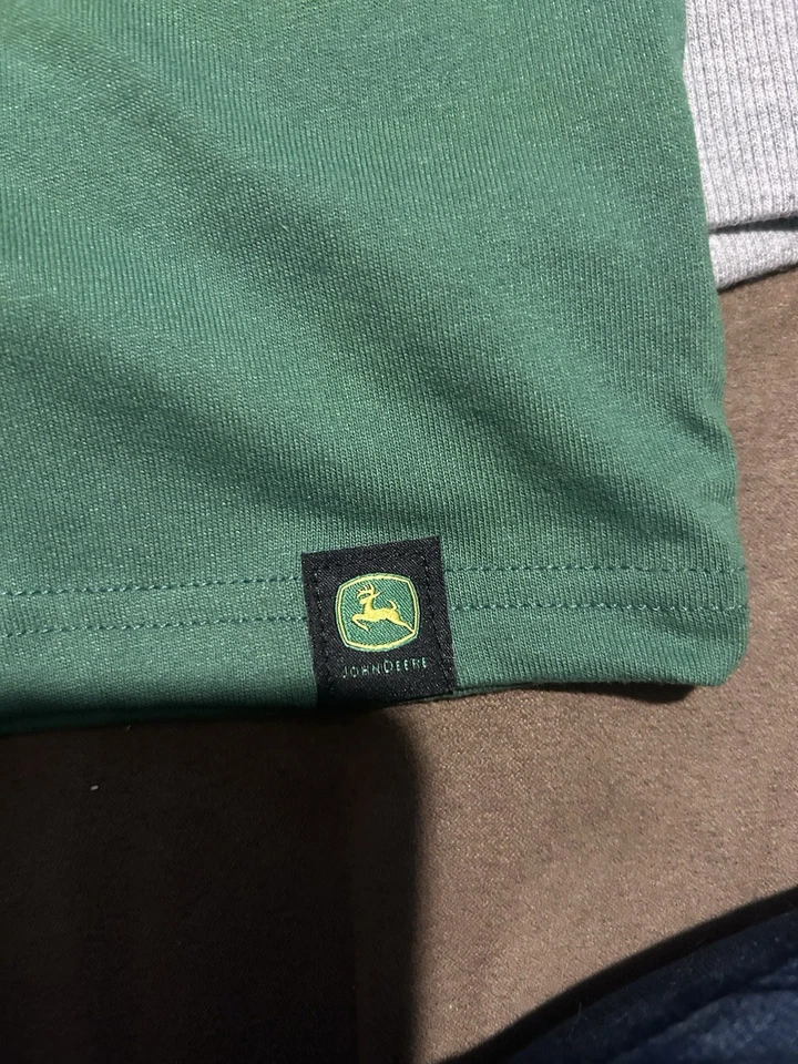 John Deere Boys Youth Size 8 Cotton Deer Tractor T-Shirt Short Sleeve Pullover - Image 3 of 4