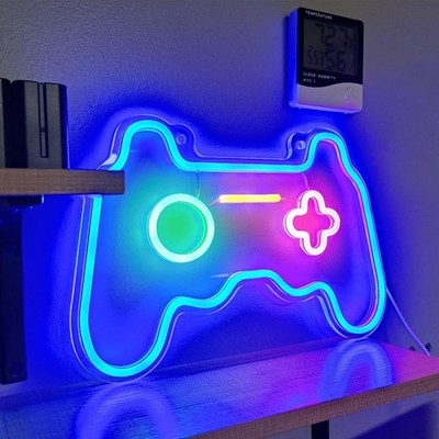 Neon Gamepad Neon LED Powered USB Light Sign Decor Gaming Cool Neon