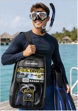 U.S. Divers GoPro Ready Adult Snorkel Set XL Men 9-13 Women 10-14 NWT