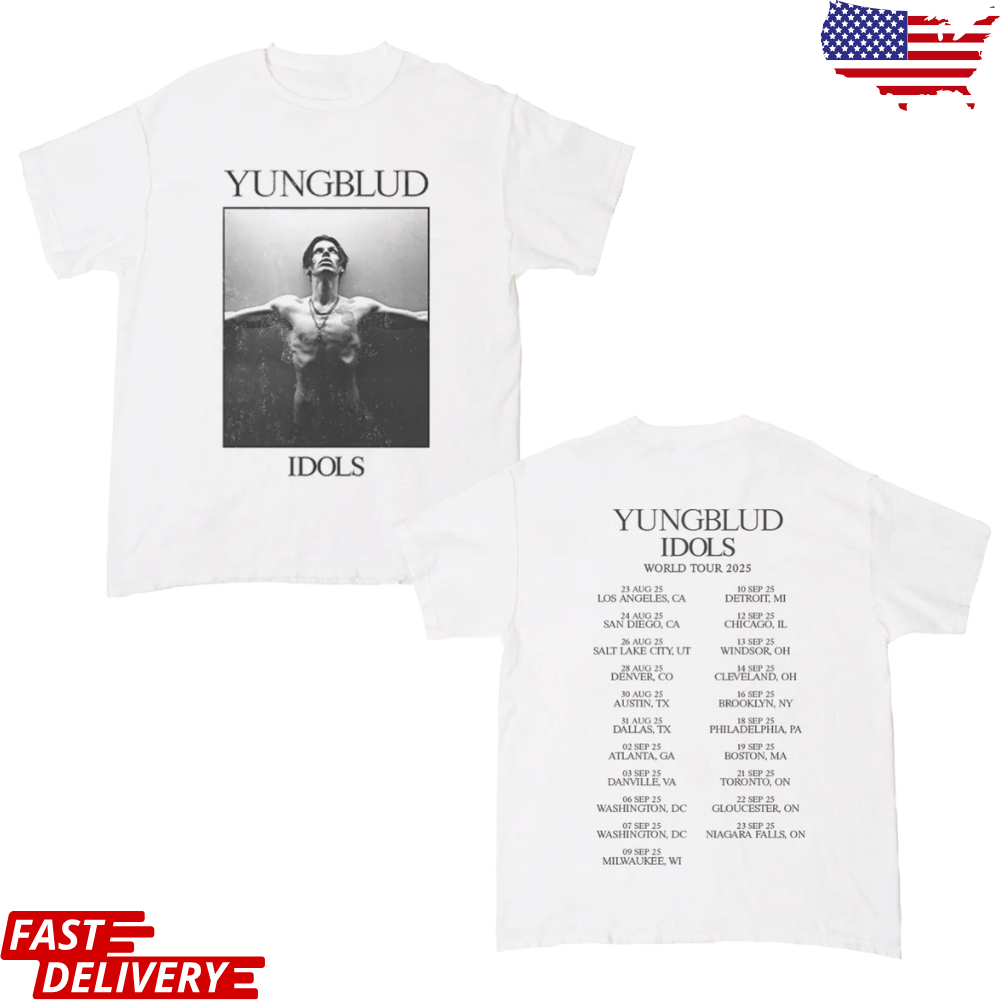 Exclusive!! YUNGBLUD Idols World Tour Date 2025 Merch T-shirt | eBay