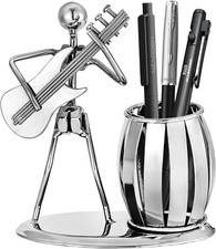 Metal Pen Holder Guitar Creative Desktop Accessories Decorative Pen Organizer fo