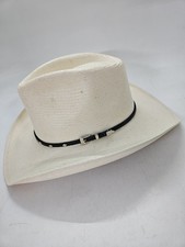STETSON Diamond Jim 8X Straw Cowboy Hat, Men's Size 7 1/8