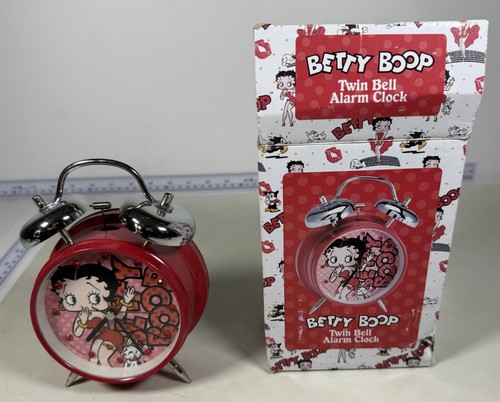 Betty Boop. Twin Bell Alarm Clock. Battery Operated WORKS