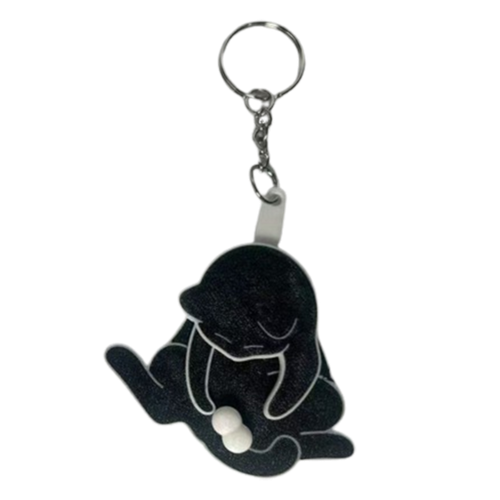 Rotatable Pull Play Egg Cat Keychain Exquisite Jewelry Keychain Girl Boy Gift - Picture 14 of 18