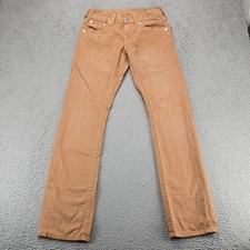True Religion Pants Mens 28 Brown Ricky Flap Pocket Twill Straight meg859v30