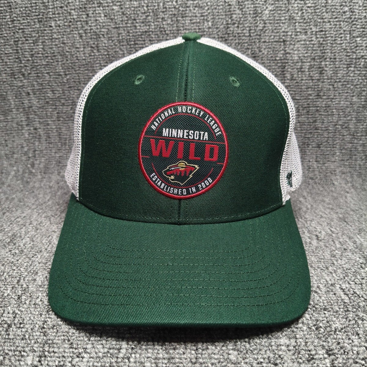 '47 Brand Minnesota Wild NHL Green White Trucker Hat Snapback Cap