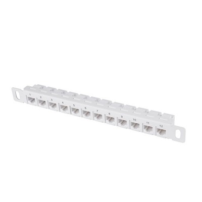 12 Port Patch Panel 10 Inch 0.5U CAT6 Network Server Cabinet DeskPi Rack