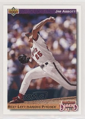 1992 Upper Deck Diamond Skills Factory Set Gold Hologram Jim Abbott #642 0ce3