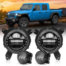 For Jeep 2020-26 Gladiator JT 9" LED Headlight Bumper Fog Light Replace Halogen
