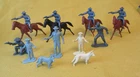 Vintage Marx Rin Tin Tin Fort Apache Rip, Rusty, Rinty, 60mm Cavalry & Horses