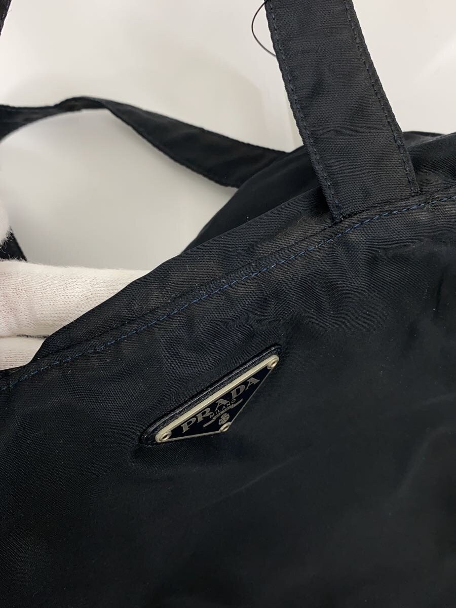 PRADA Handbag Nylon BLK Solid ZIP discoloration p… - image 9