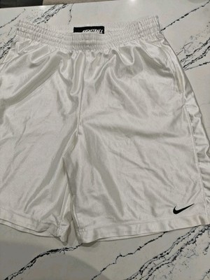 Rare Vintage Nike Basketball Dazzle Shorts Silky Shiny White Size XL Drawstring 