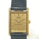 Vtg Seiko Womens Tank Watch 18mm Gold Tone 1N00-5B50 Michigan Bell New Battery