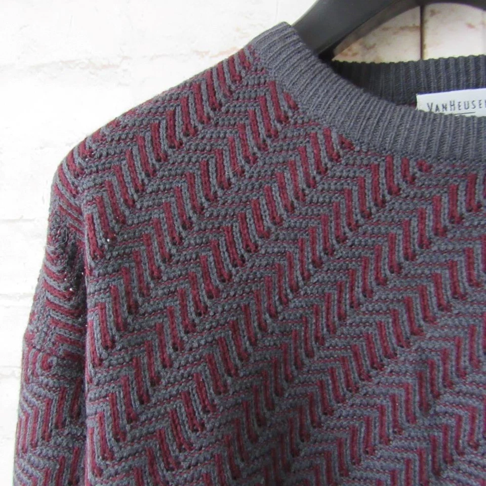 MENS VAN HEUSEN 100% ACRYLIC CREW NECK JUMPER CHEST 44/46 UK L REF (NC08704) - Image 2 of 4